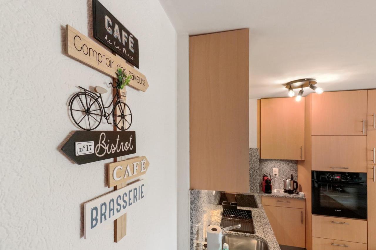 Logement Chaleureux Au Coeur De La Station Crans-Montana Ngoại thất bức ảnh